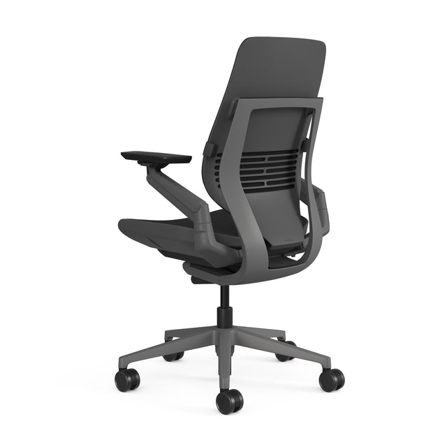 Upholstered Black Montana Leather; Frame Dark