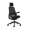 Meshback 3D Microknit Black; Seat fabric Omni-R Ebony; Frame Black