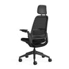 Meshback 3D Microknit Black; Seat fabric Omni-R Ebony; Frame Black