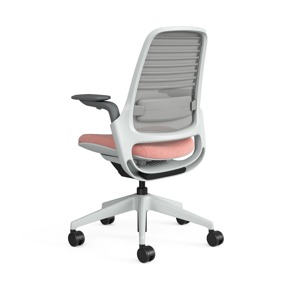 Meshback 3D Microknit Nickel; Seat fabric Otto Coral; Frame Seagull