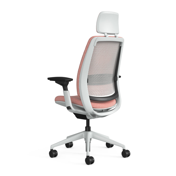 Quilted Back Otto Coral; Adjustable Lumbar; Seat Otto Coral; Frame Seagull