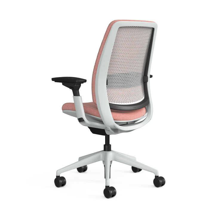 Quilted Back Otto Coral; Adjustable Lumbar; Seat Otto Coral; Frame Seagull
