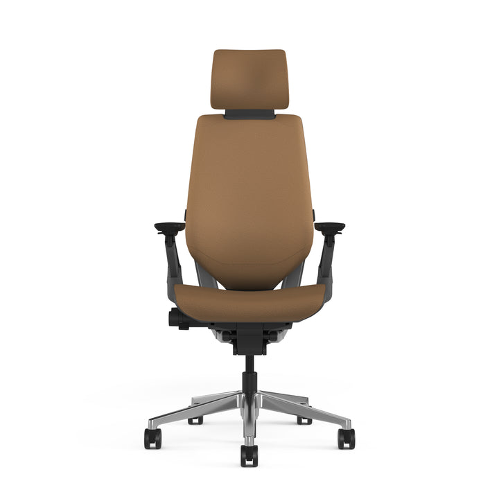 Mocha Montana Leather w/Polished Aluminum Base