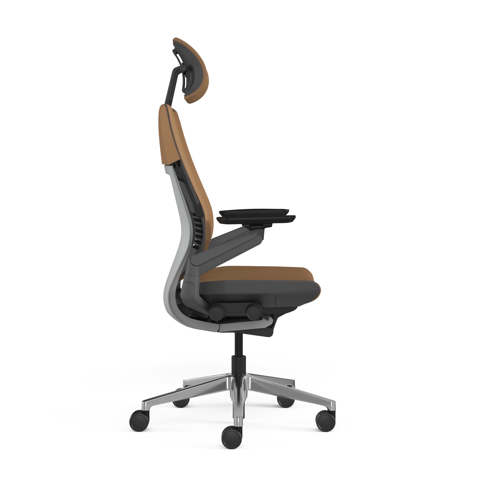 Mocha Montana Leather w/Polished Aluminum Base