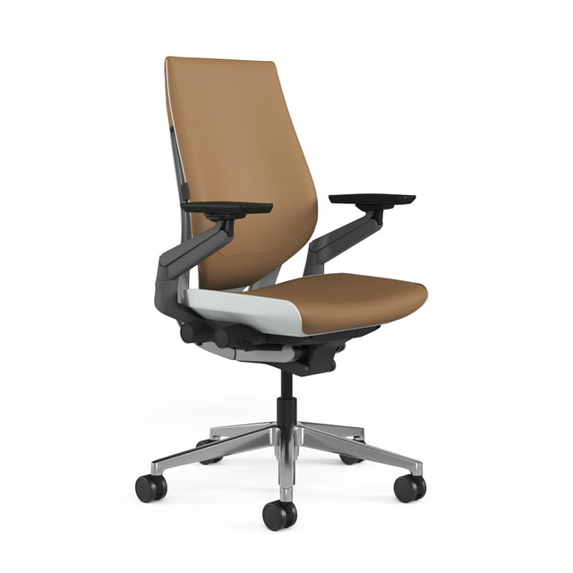 Mocha Montana Leather w/Polished Aluminum Base