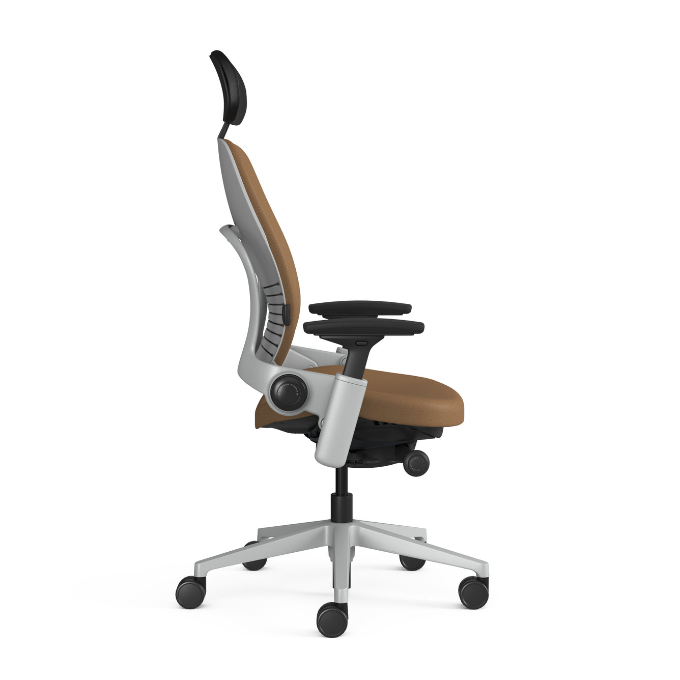 Mocha Montana Leather; Platinum Frame