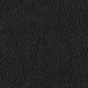 Upholstered black leather back and seat; Black Frame