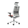 Mesh back 3D Knit Nickel; Seat fabric Otto Coral; Frame Seagull
