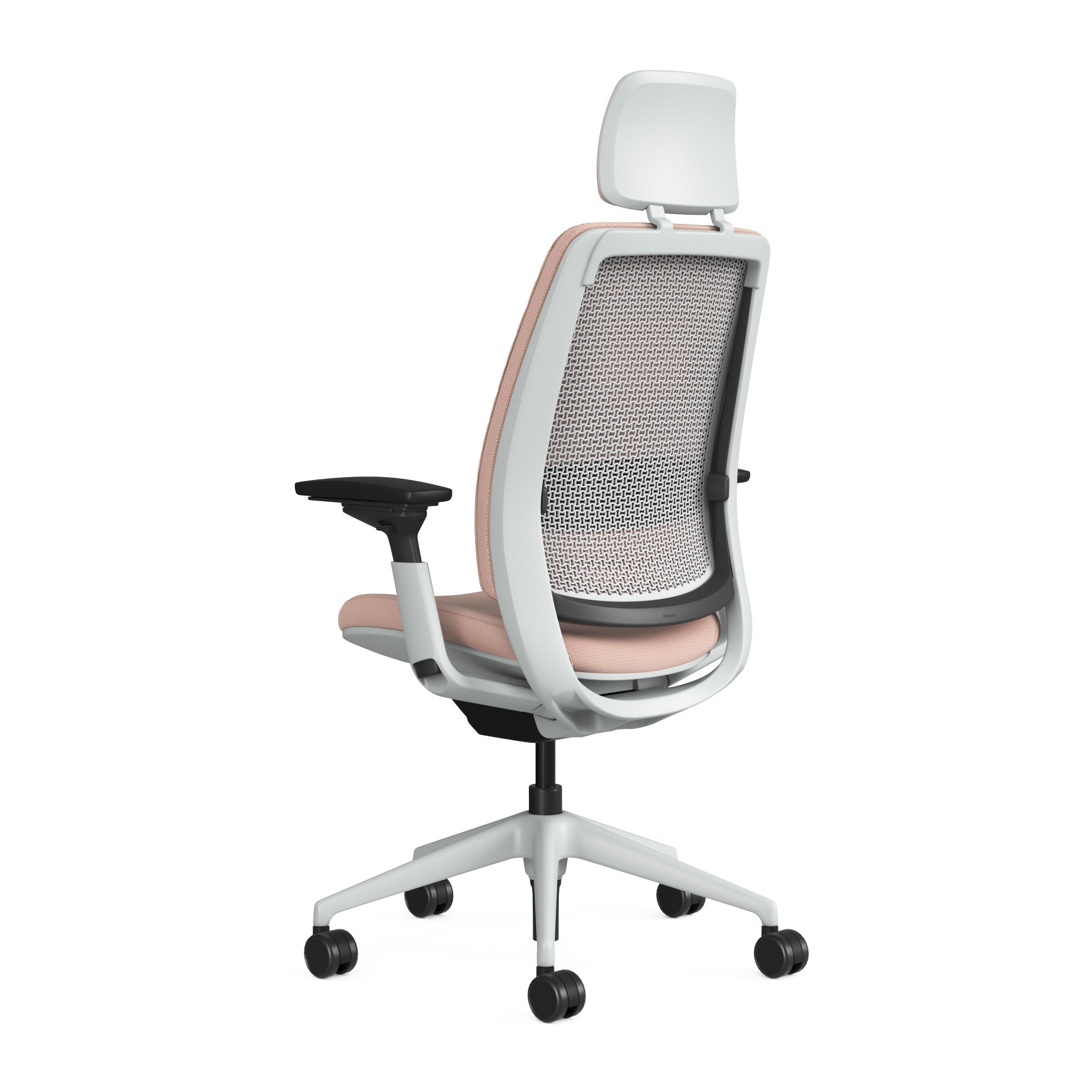 Quilted Back Era Pink; Adjustable Lumbar; Seat Era Pink; Frame Seagull