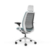 Quilted Back Medley Sky Blue; Adjustable Lumbar; Seat Medley Sky Blue; Frame Seagull