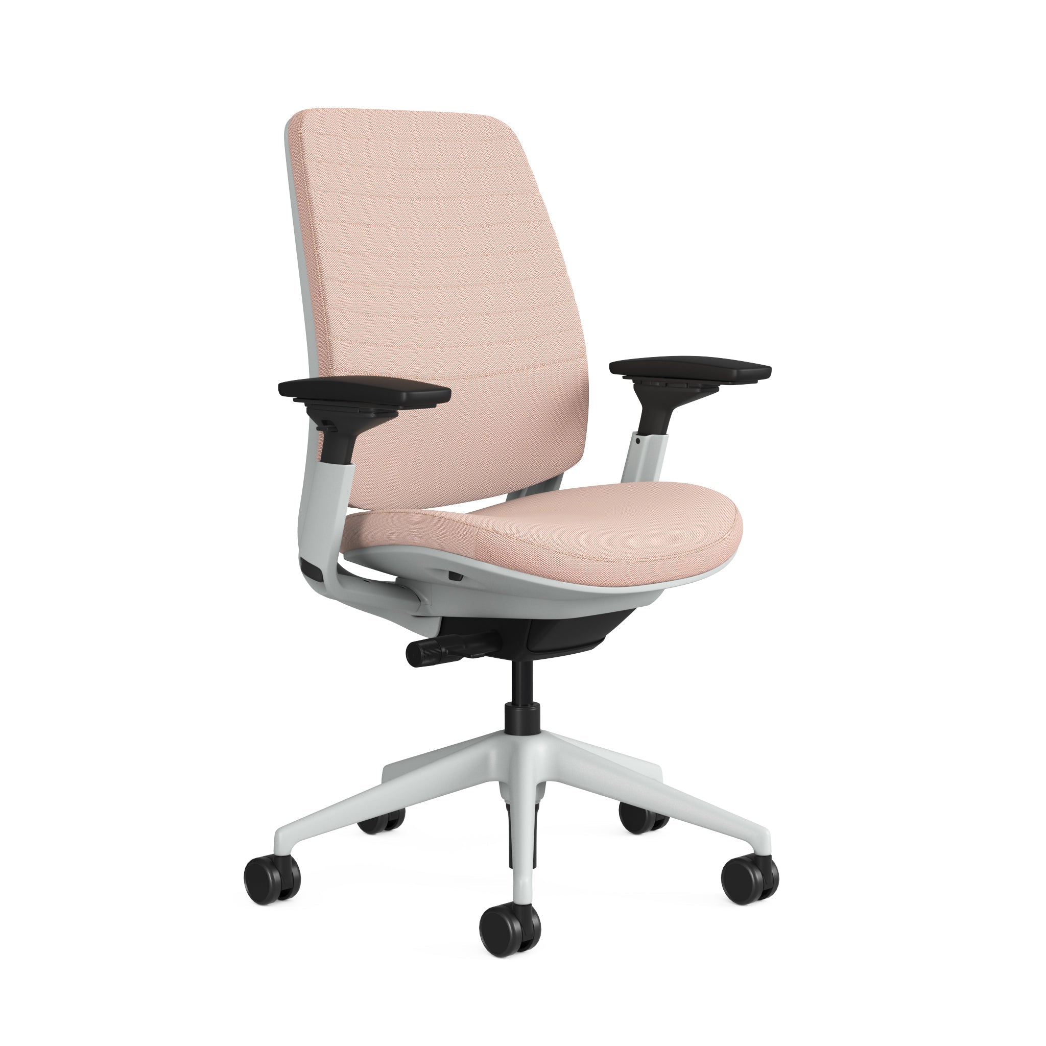 Quilted Back Era Pink; Adjustable Lumbar; Seat Era Pink; Frame Seagull