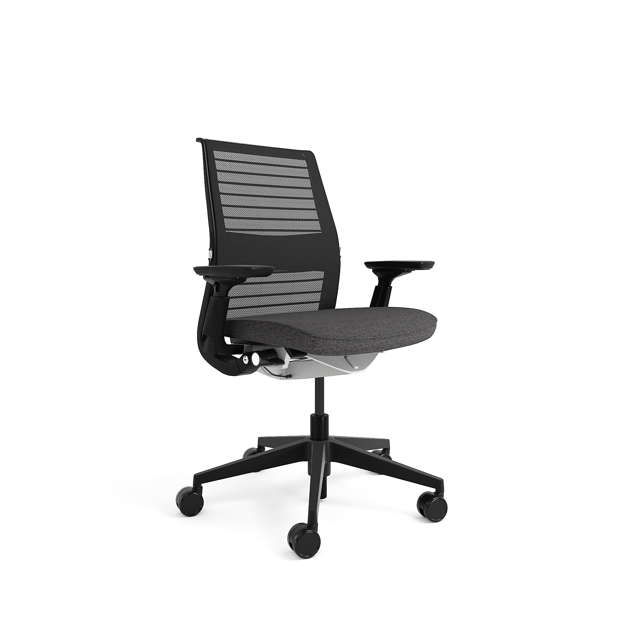 Mesh back 3D Knit Black; Seat fabric Otto Charcoal; Black Frame