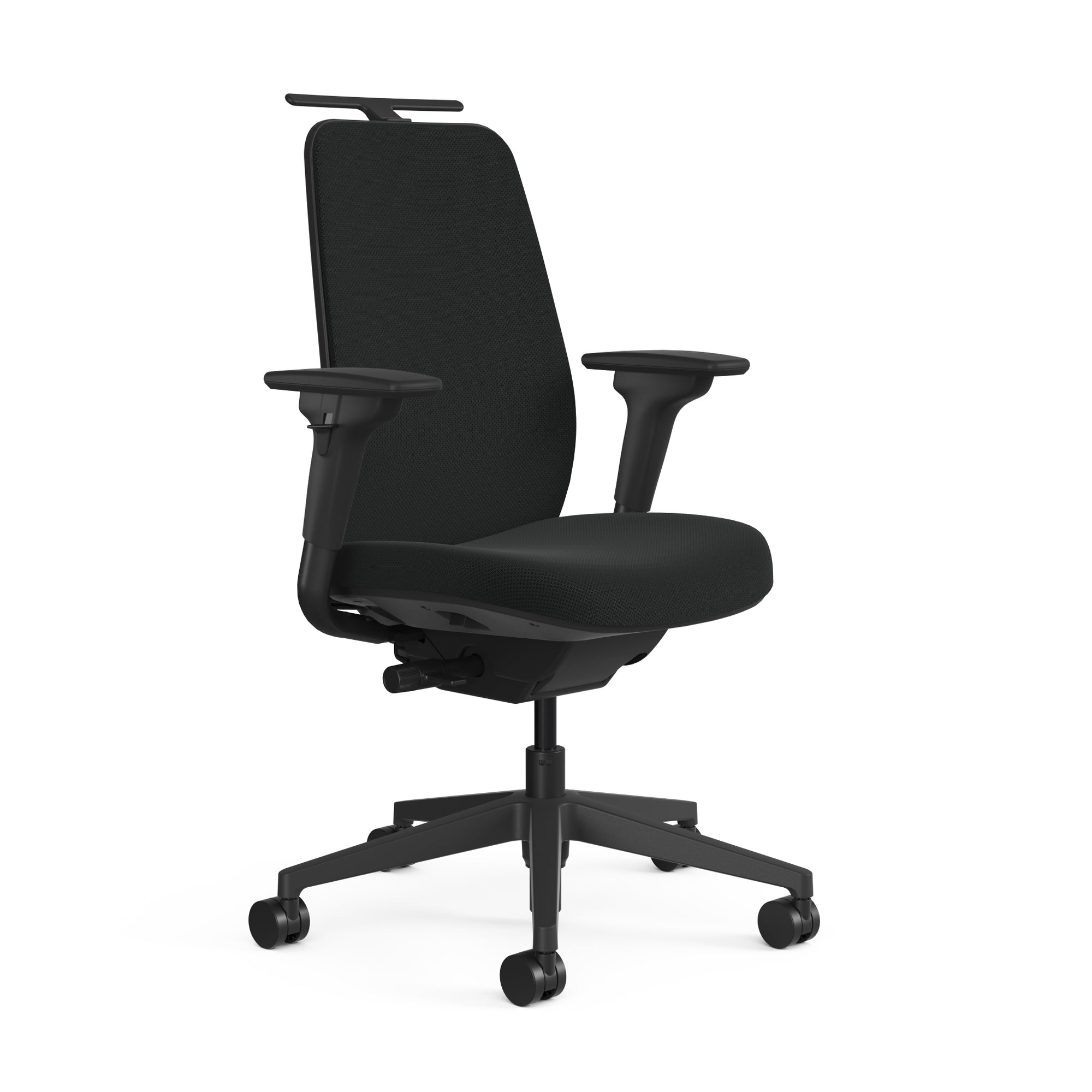 Upholstered back Henry; Seat fabric New Black Henry; Frame Black