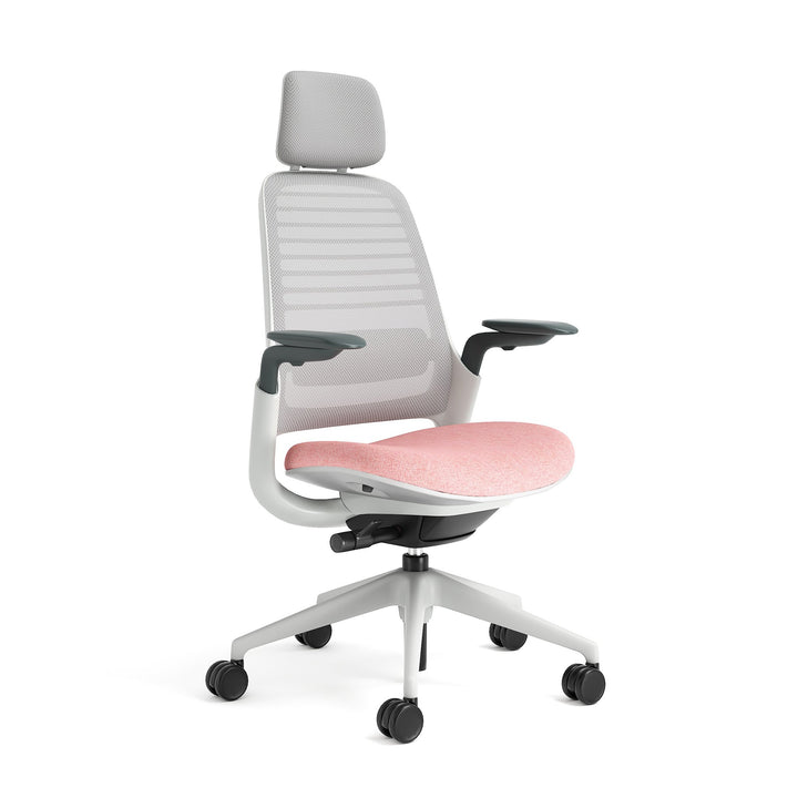 Meshback 3D Microknit Nickel; Seat fabric Otto Coral; Frame Seagull