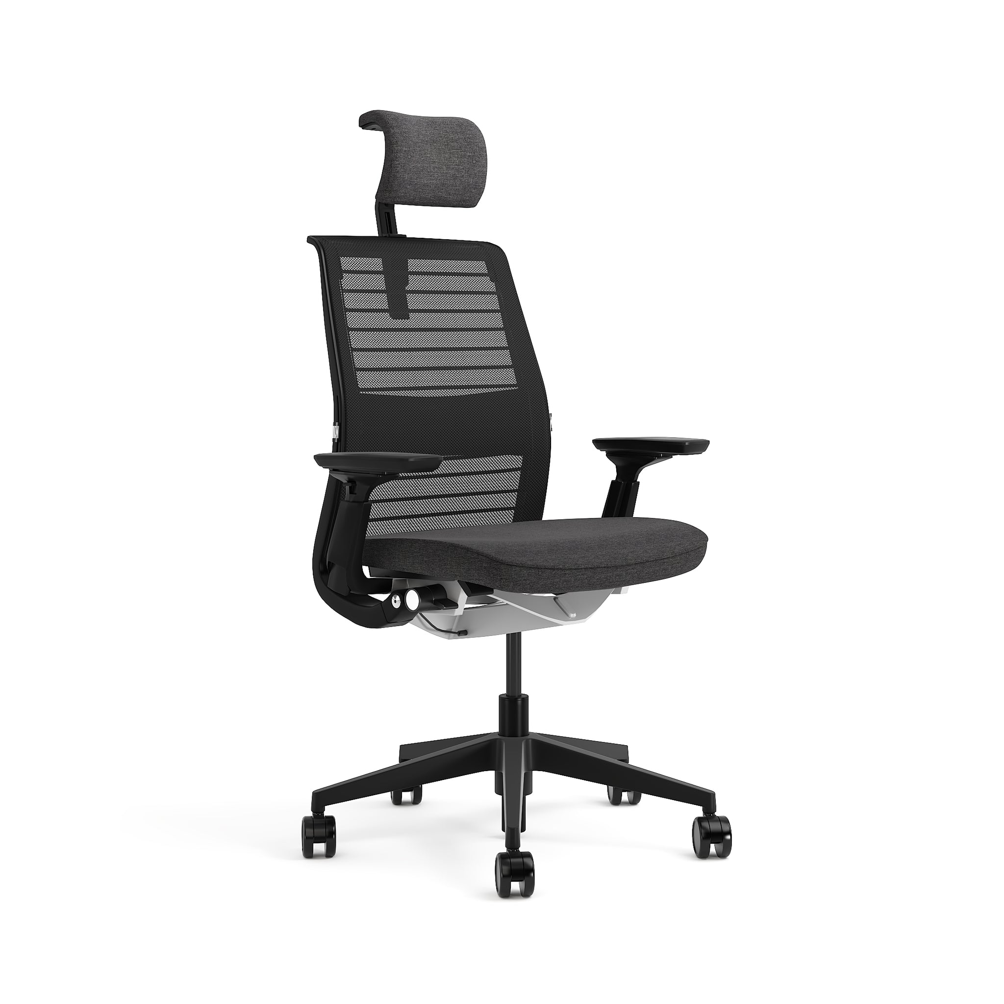 Mesh back 3D Knit Black; Seat fabric Otto Charcoal; Black Frame