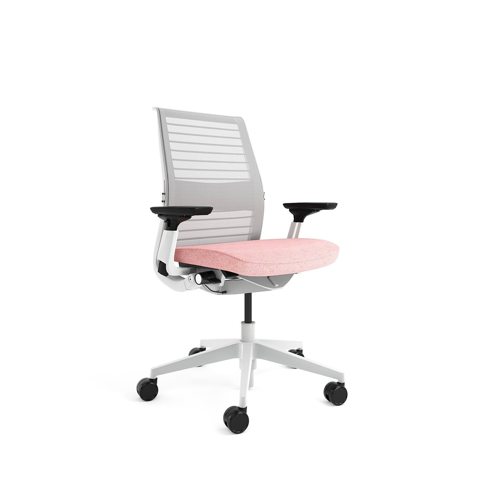 Mesh back 3D Knit Nickel; Seat fabric Otto Coral; Frame Seagull